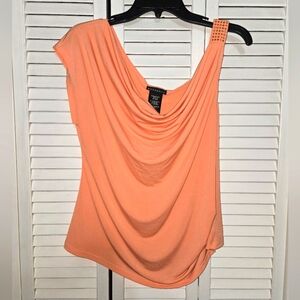 Metaphor Women's S Draped Boat Neck Blouse